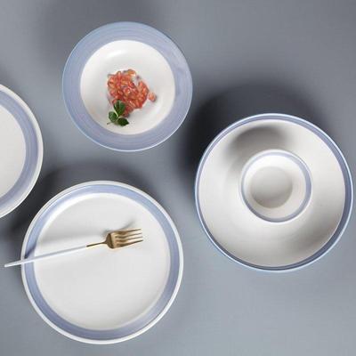 Fresh Style Round Color Porcelain Dinner Set With 